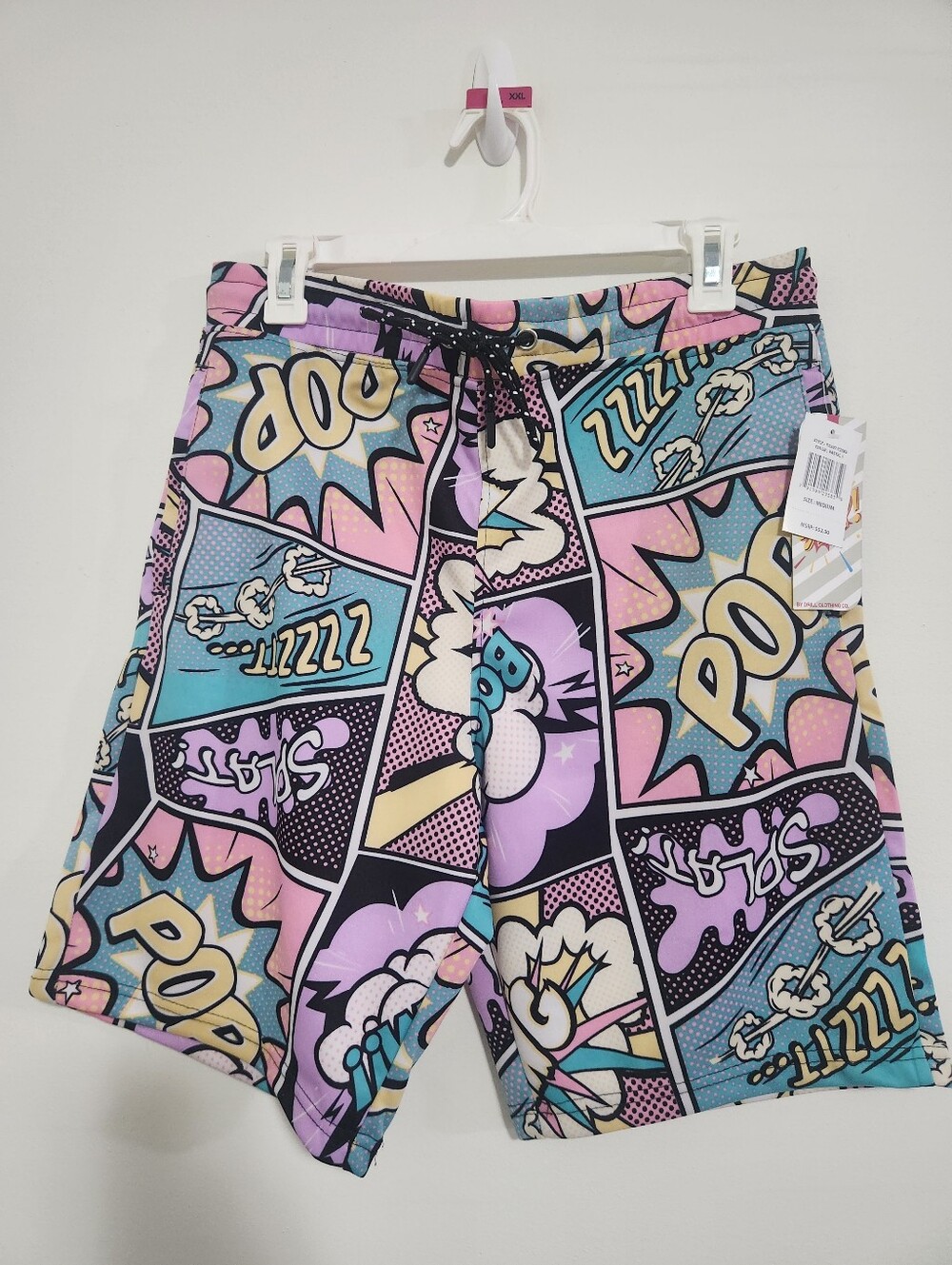 Oh Snap! By Drill Clothing Co. Exploded Comic Print Shorts, Size Medium, NWT